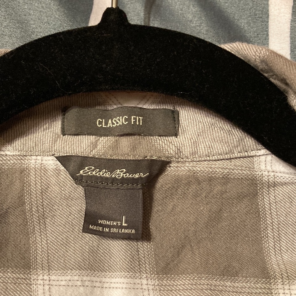 Eddie Bauer womens flannel shirt size L - Picture 2 of 5
